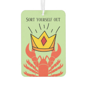 Funny Jordan Peterson Lobster Crown Hierarchy Meme Car Air Freshener