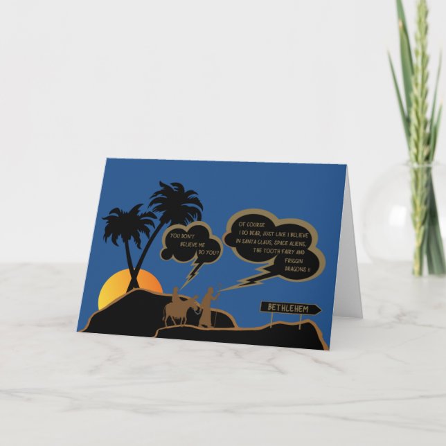 Funny Joseph and Mary Holiday Card (Front)