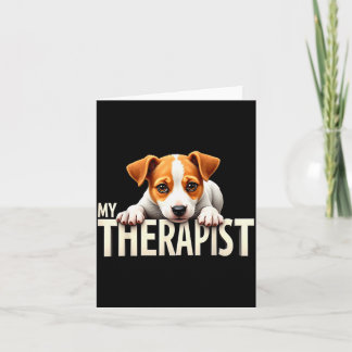 Funny Jrt Puppy My Therast Jack Russell Terrier Do Card