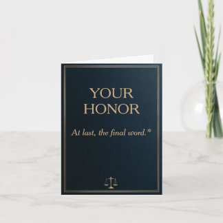 Funny Judge Congratulations Subject to Appeal Card