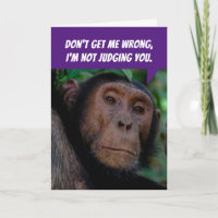Funny Judgemental Monkey- Assessing You Birthday