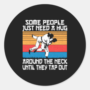 Funny Judo Jiu Jitsu Martial Arts Humor  Classic Round Sticker