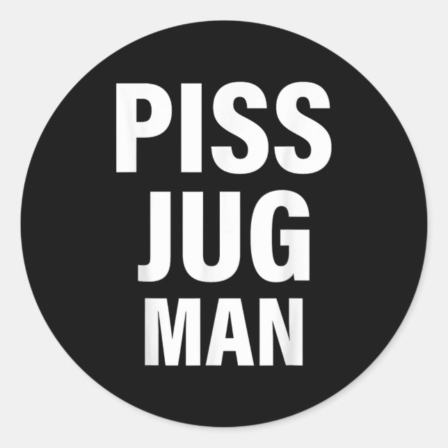 Funny Jug Man Apparel  Classic Round Sticker (Front)