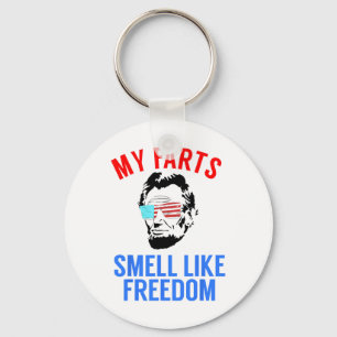 Funny July 4th Party - Funny Abe Lincoln Tee  Key Ring