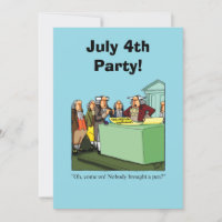 Funny July Fourth Party Invitations