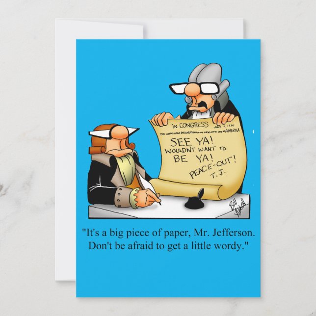 Funny July Fourth Party Invitations (Front)