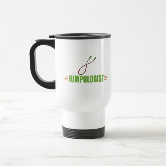 Funny Jump Roping Travel Mug (Left)