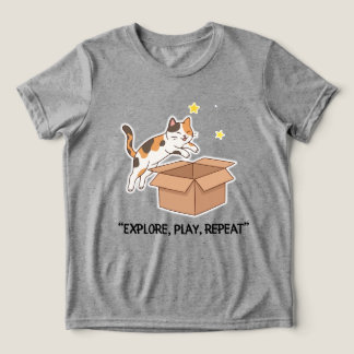 Funny Jumping Cat BoysT-Shirt Tri-Blend Shirt