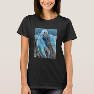 Funny Jumpscare Lobster Meme Blue Crustacean_1 T-Shirt