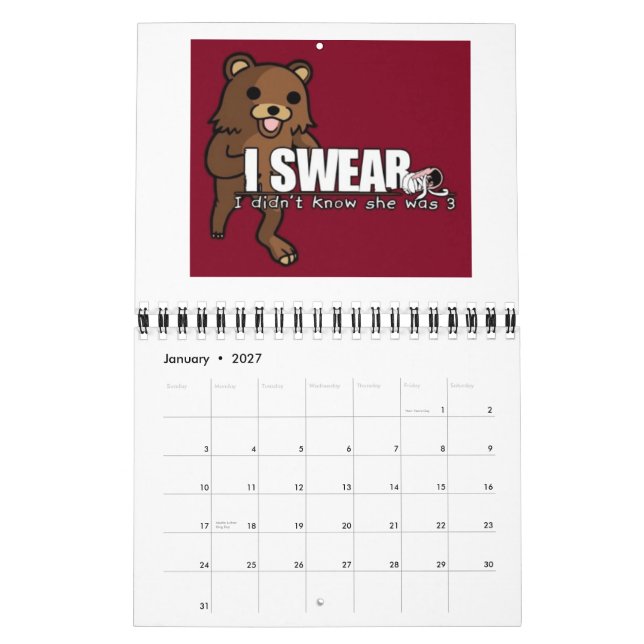 Funny Junk Calander Calendar (Jan 2027)