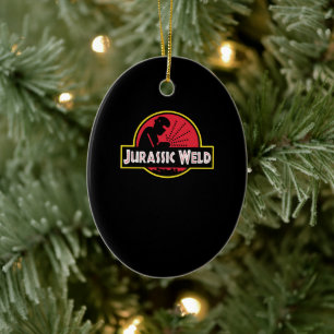 Funny Jurassic Weld Gifts Ceramic Tree Decoration
