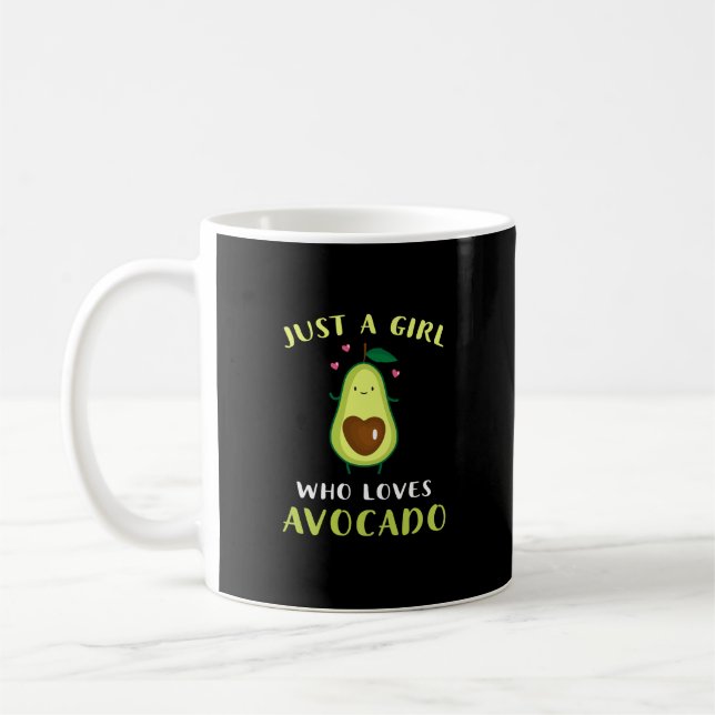 Funny Just A Girl Who Loves Avocado   Coffee Mug (Left)