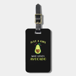 Funny Just A Girl Who Loves Avocado Luggage Tag
