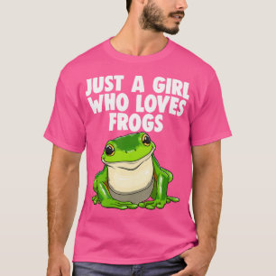 Funny Just A Girl Who Loves Frog Women Frog Love T-Shirt