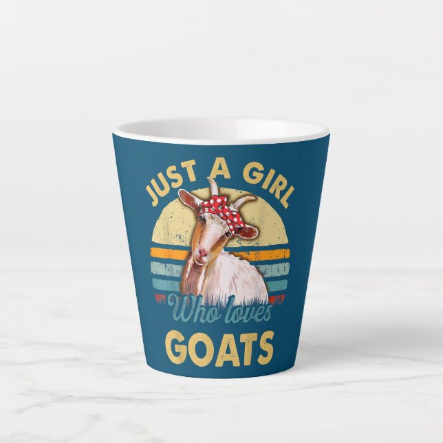 Funny Just A Girl Who Loves Goats  Latte Mug (Front)