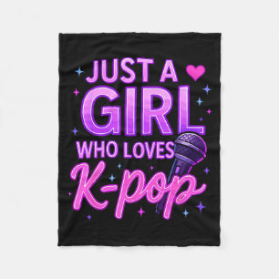 Funny Just A Girl Who Loves K-p  Fleece Blanket