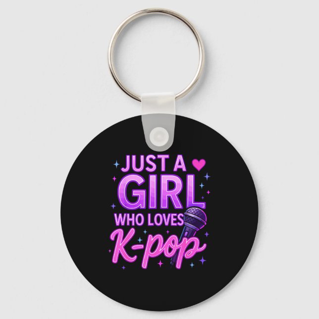 Funny Just A Girl Who Loves K-p  Key Ring (Front)
