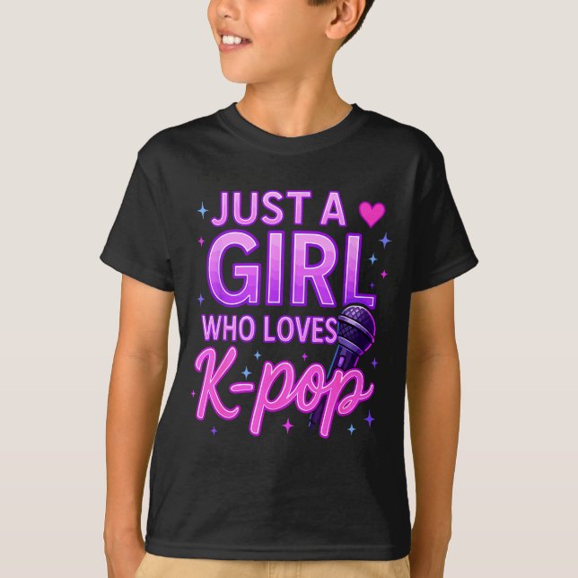 Funny Just A Girl Who Loves K-p  T-Shirt (Front)