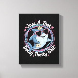 Funny "Just A Thot" Whale Graphic Print