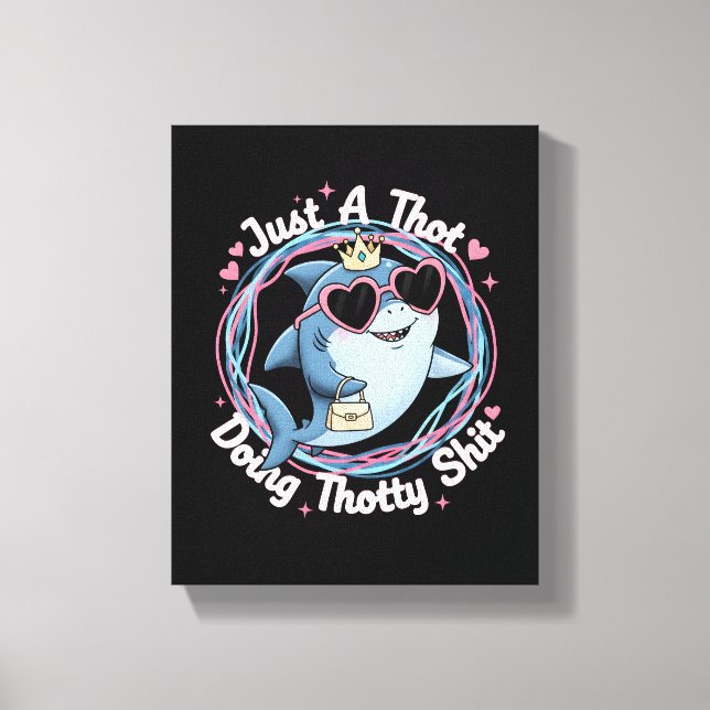 Funny "Just A Thot" Whale Graphic Print (Front)