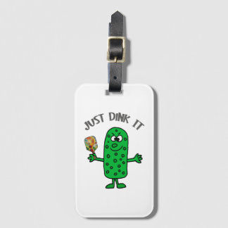 Funny Just Dink it Pickle Playing Pickleball Luggage Tag