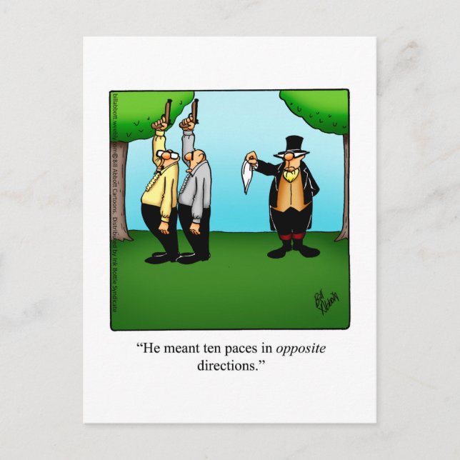 Funny Just For Laughs Humour Postcard (Front)