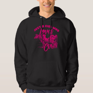 Funny Just Girl Who Love Cow Gift Women Kids Cool Hoodie