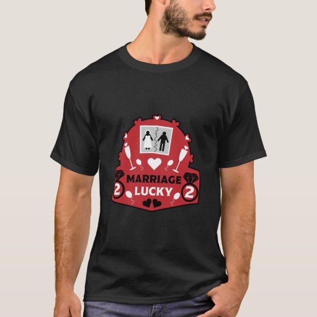 Funny just married again      T-Shirt (Front)
