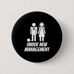 Funny Just Married , Fun Newlywed Gag For Men  6 Cm Round Badge
