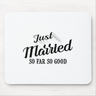 Funny Just Married Gift Men Women Cool Bride Groom Mouse Pad