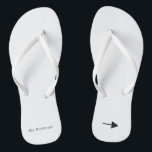 Funny Just Married My Husband Marriage Arrow Jandals<br><div class="desc">Slippers - My Husband!</div>