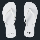 Funny Just Married My Husband Marriage Arrow Jandals<br><div class="desc">Slippers - My Husband!</div>
