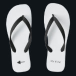 Funny Just Married My Wife Marriage Arrow Jandals<br><div class="desc">Slippers - My Wife!</div>