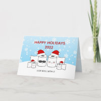 Funny Just Roll With It Toilet Paper Family of 4