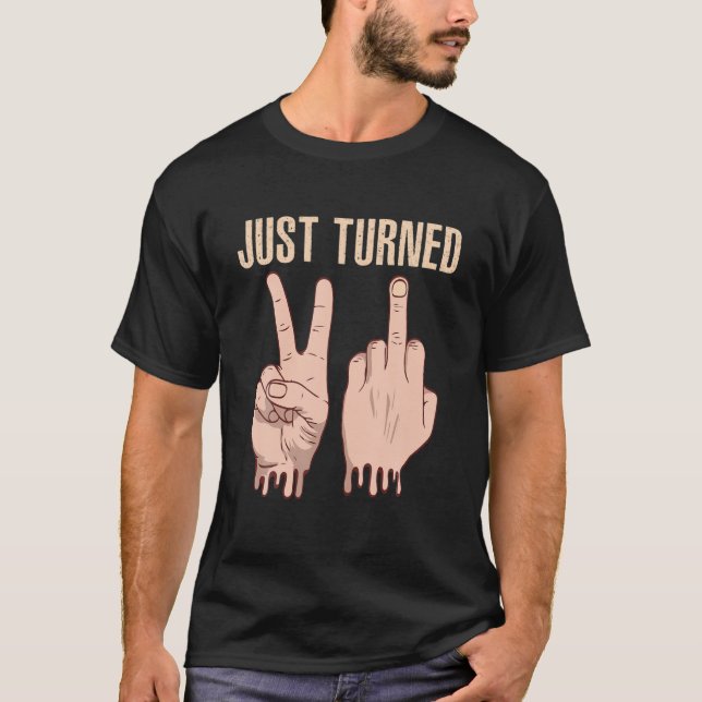 Funny Just Turned 21 Birthday Legal Drinking Party T-Shirt (Front)