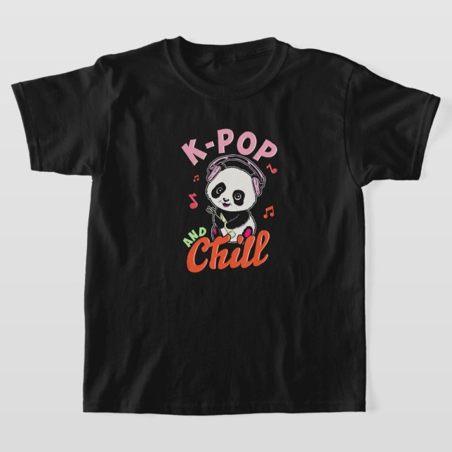 Funny K-Pop and Chill Shirt - Cute Anime Panda T s (Laydown)