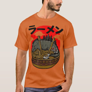 Funny Kaiju ramen monster noodle japanese culture T-Shirt