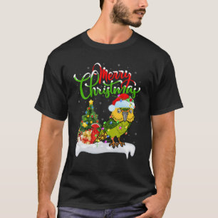 Funny Kakapo Bird Lover Xmas Lighting Kakapo Chris T-Shirt