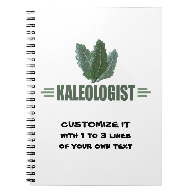 Funny Kale Spiral Notebook (Front)