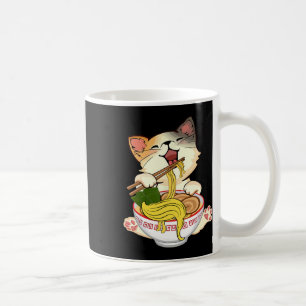 Funny Kamala Anime Cat Eating Ramen Trump Noodles Coffee Mug