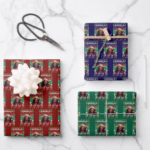 Funny Kamala Harris 2024 Christmas Comma La Gift Wrapping Paper Sheet