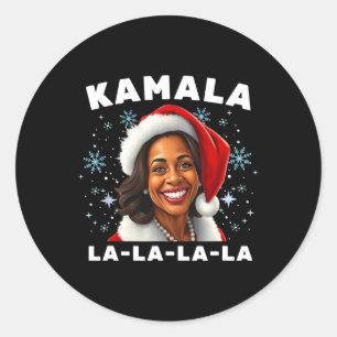 Funny Kamala Harris 2024 Christmas Comma La Men Wo Classic Round Sticker