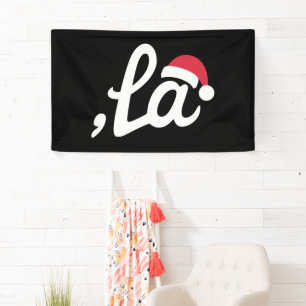 Funny Kamala Harris 2024 Comma La Christmas Banner