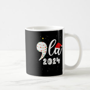 Funny Kamala Harris 2024 Comma La Christmas Coffee Mug