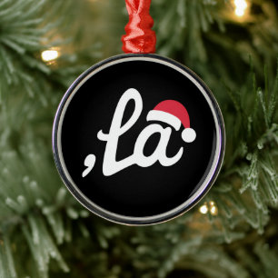 Funny Kamala Harris 2024 Comma La Christmas Metal Tree Decoration