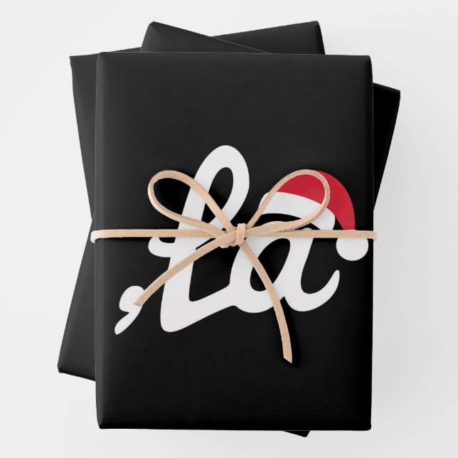 Funny Kamala Harris 2024 Comma La Christmas Wrapping Paper Sheet (In situ)