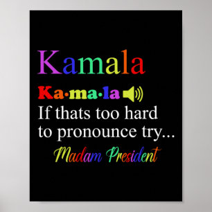 Funny Kamala Harris 2024 Madam President Harris  Poster