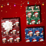 Funny Kamala Harris Christmas  Wrapping Paper Sheet<br><div class="desc">Funny Kamala Harris Face Santa Hat Christmas</div>