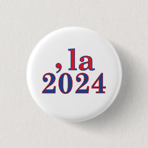 Funny Kamala Harris Comma La 2024 3 Cm Round Badge
