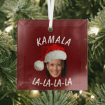 Funny Kamala Harris Face Santa Hat Christmas  Glass Tree Decoration<br><div class="desc">Funny Kamala Harris Face Santa Hat Christmas</div>